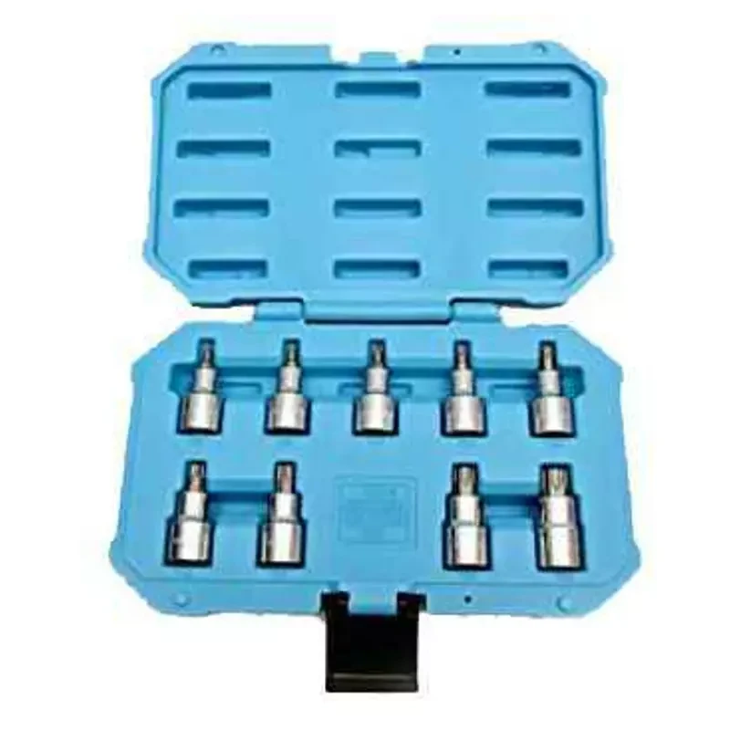 Taparia 1/2Inch 9 Pcs Square Drive Trox Bit Socket Set SBST9
