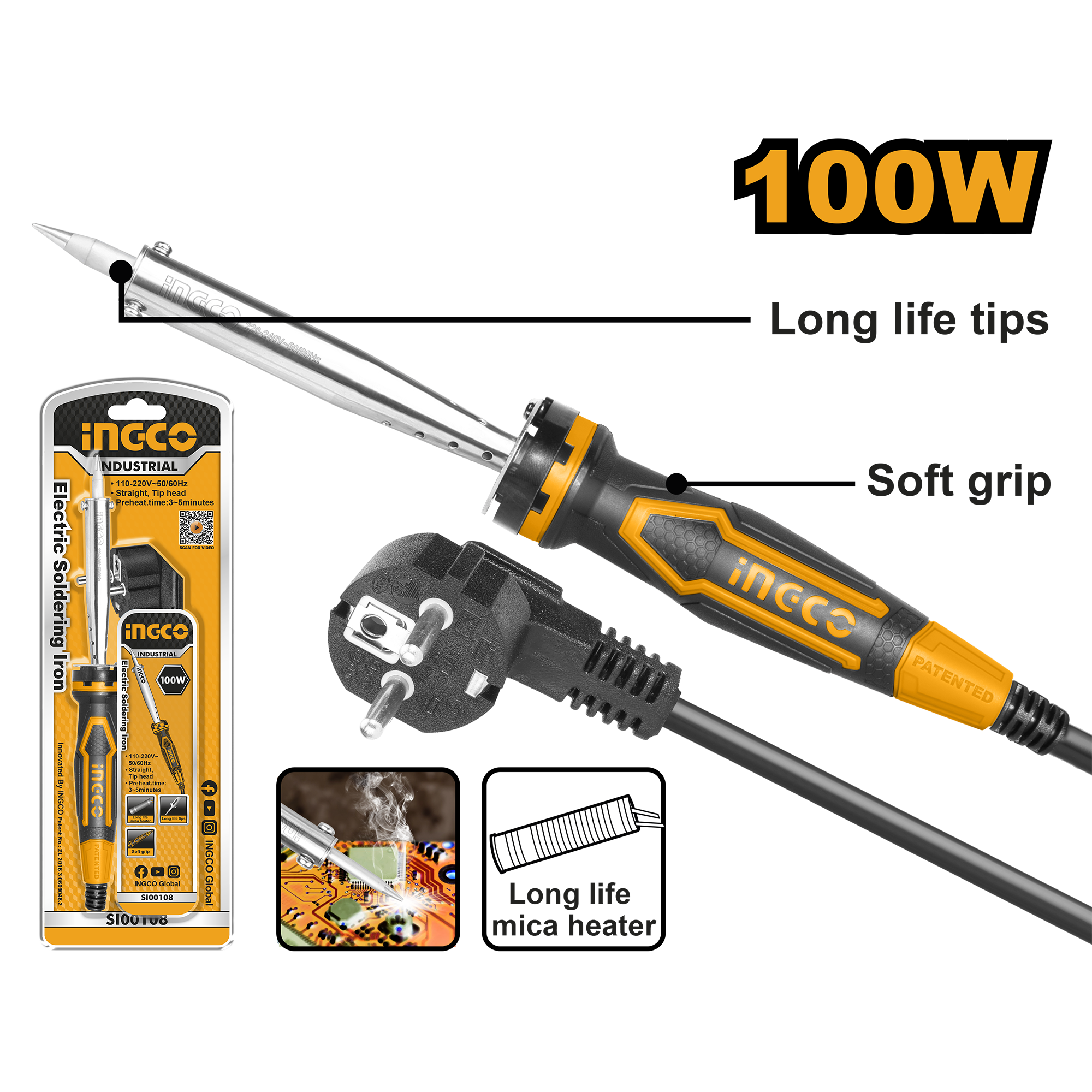INGCO 100W Electric Soldering Iron SI00108