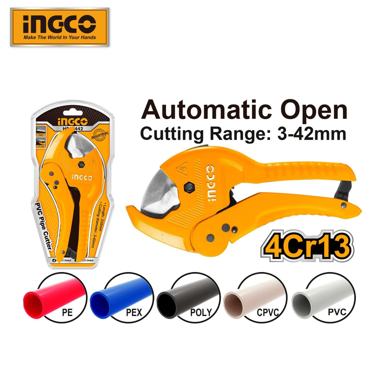 Ingco 230mm PVC Pipe Cutter HPC0442