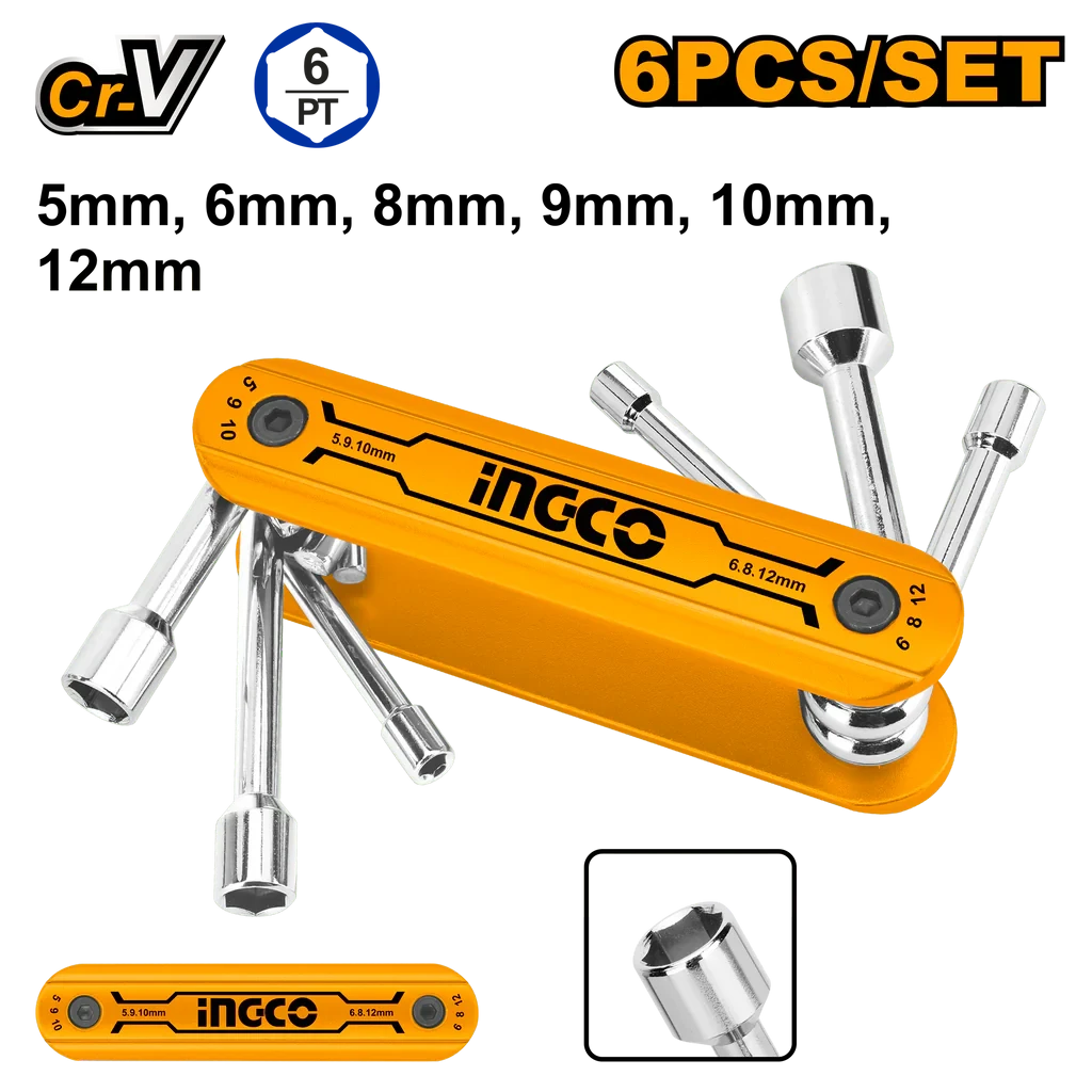Ingco 6Pcs Folding Nut Driver Set HFND0601