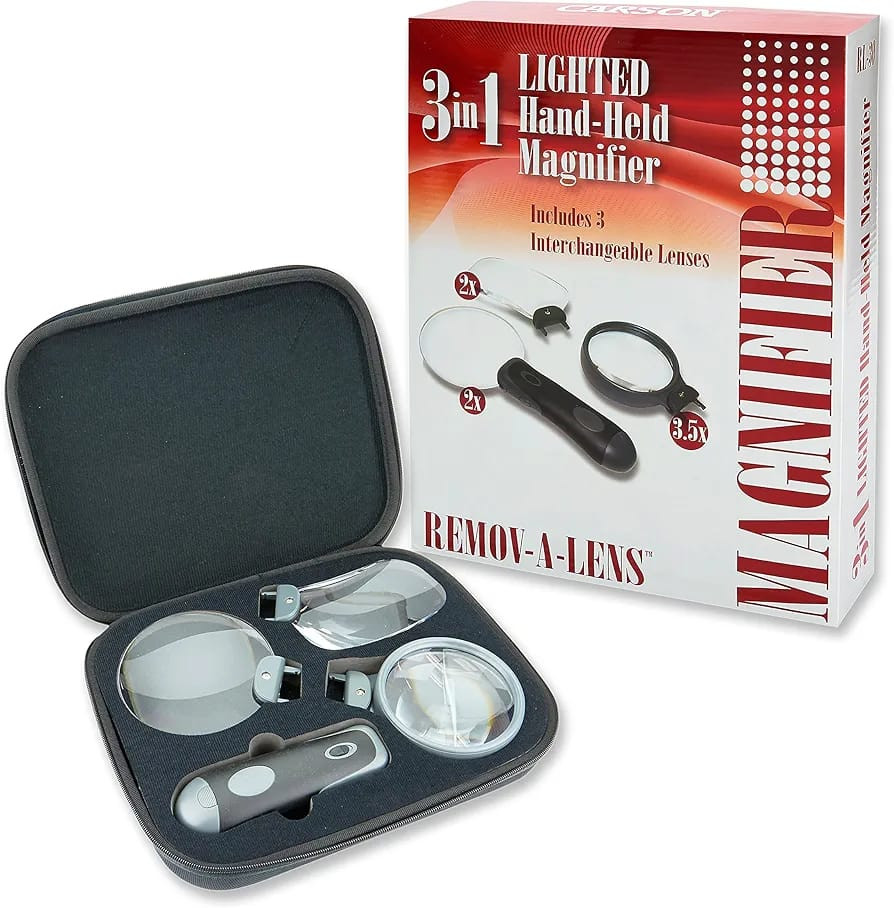 Carson 3-in-1 Remov-A-Lens Magnifier RL-30