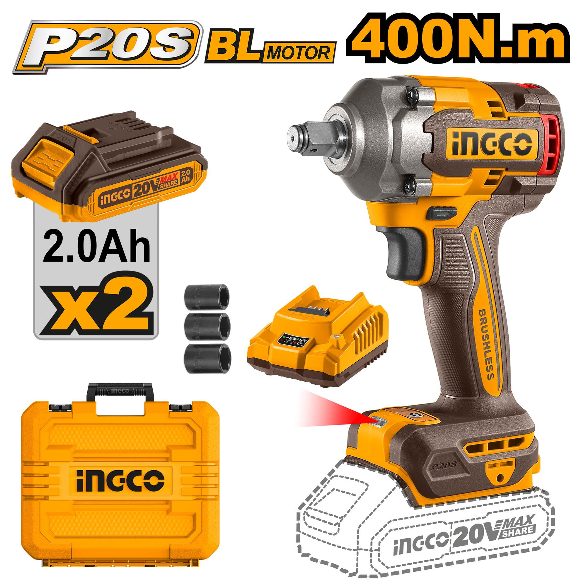 Ingco 1/2" Cordless Impact Wrench CIWLI2040