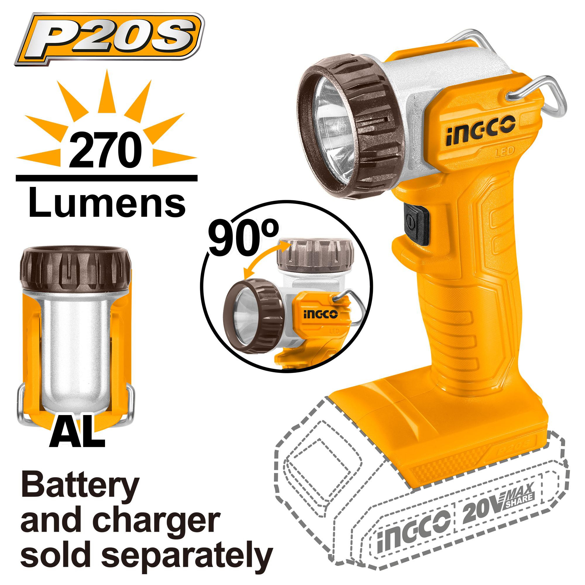 Ingco 20V Cordless Work Lamp CWLI2038