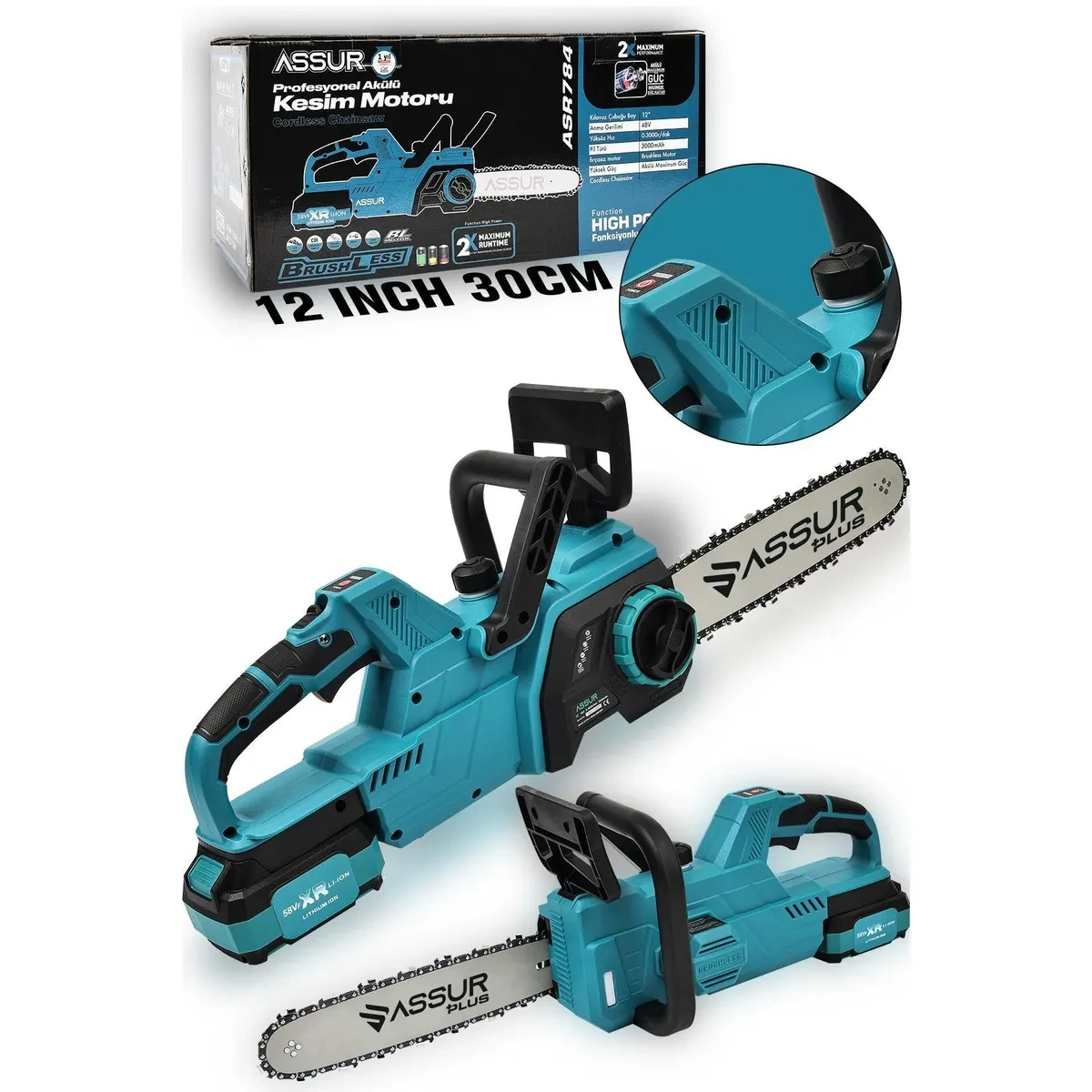 Assur 12" 21V Cordless Chain Saw ASR-CS27