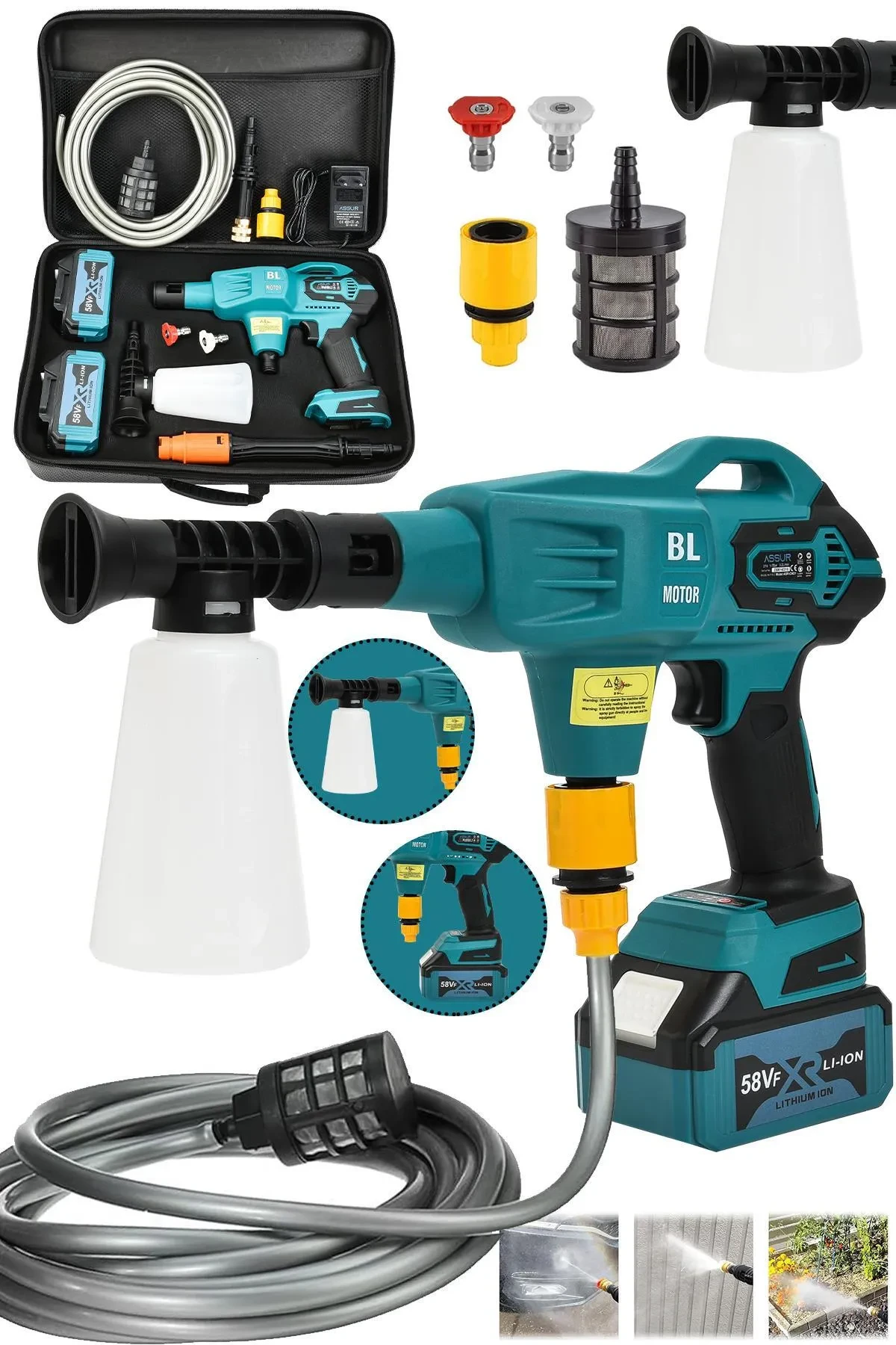 Assur 21V High Pressure Brushless Motor Battery Car Washing Machine ASR 409