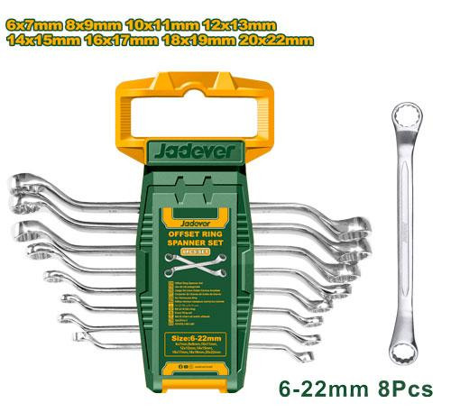 JADEVER Offset Ring Spanner Set JDFR3208