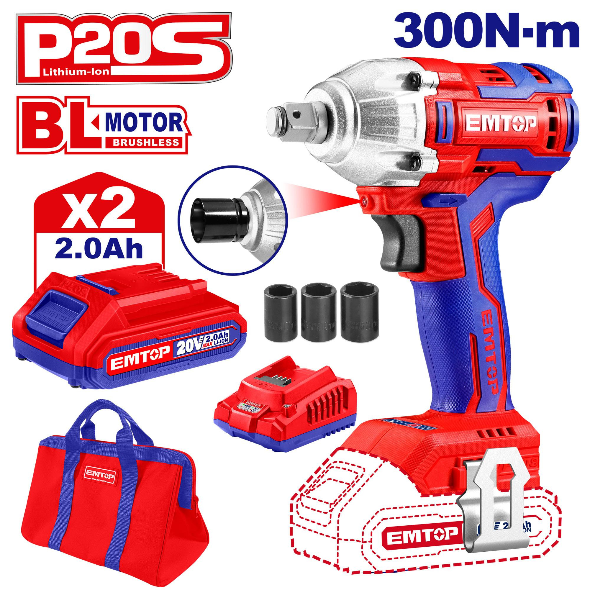 Emtop  20v Lithium-Ion impact wrench ECDLIW20221