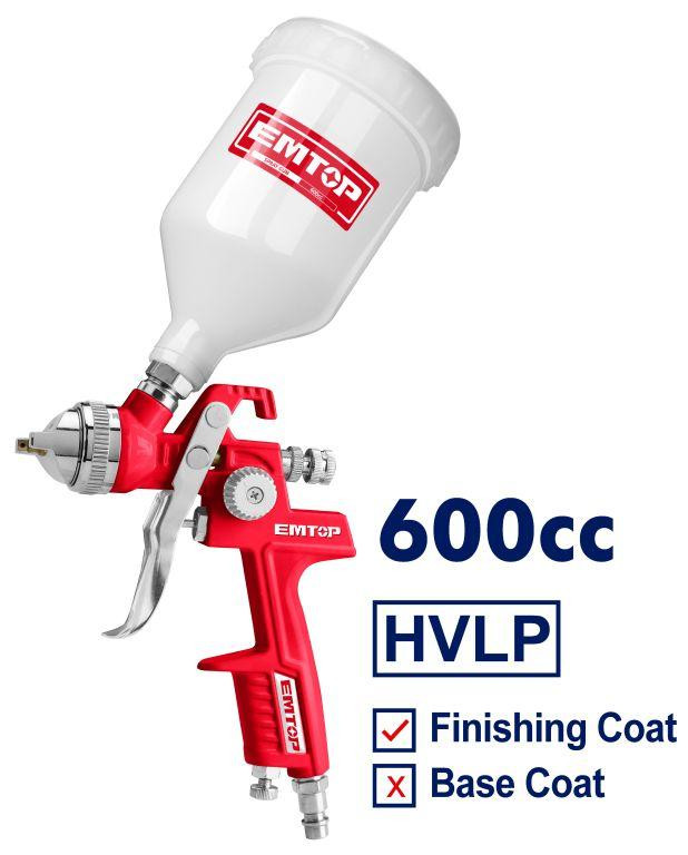 Emtop 600cc Air Spray Gun EASG06001