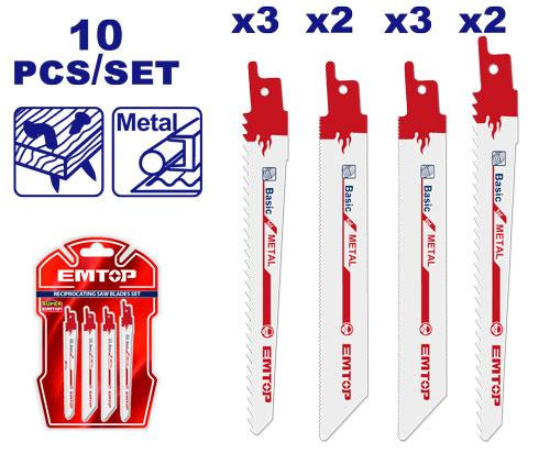 Emtop Reciprocating saw blades set ESSB1001