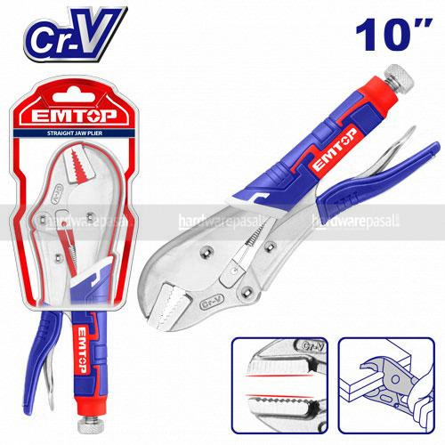 Emtop 10"  Straight Jaw Plier ELPRSJ1002