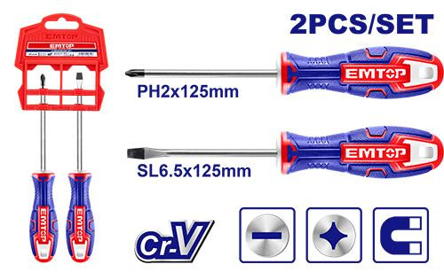 Emtop 2 Pcs screwdriver set ESST0202