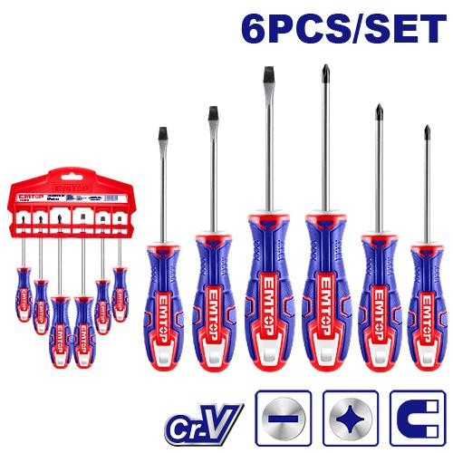 Emtop 6 Pcs screwdriver set ESST0602