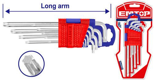 Emtop 9pcs Torx Key set EHKY3091