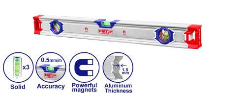 Emtop 60cm Spirit level with powerful magnets ESLL36001
