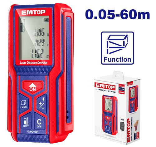 Emtop 0.05-60m Laser distance detector ELDD0601