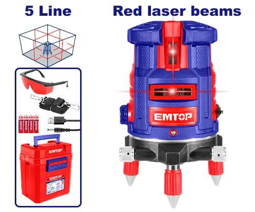 Emtop 0~30 m Self-Leveling Line Laser(Red laser beams) ESLE53001