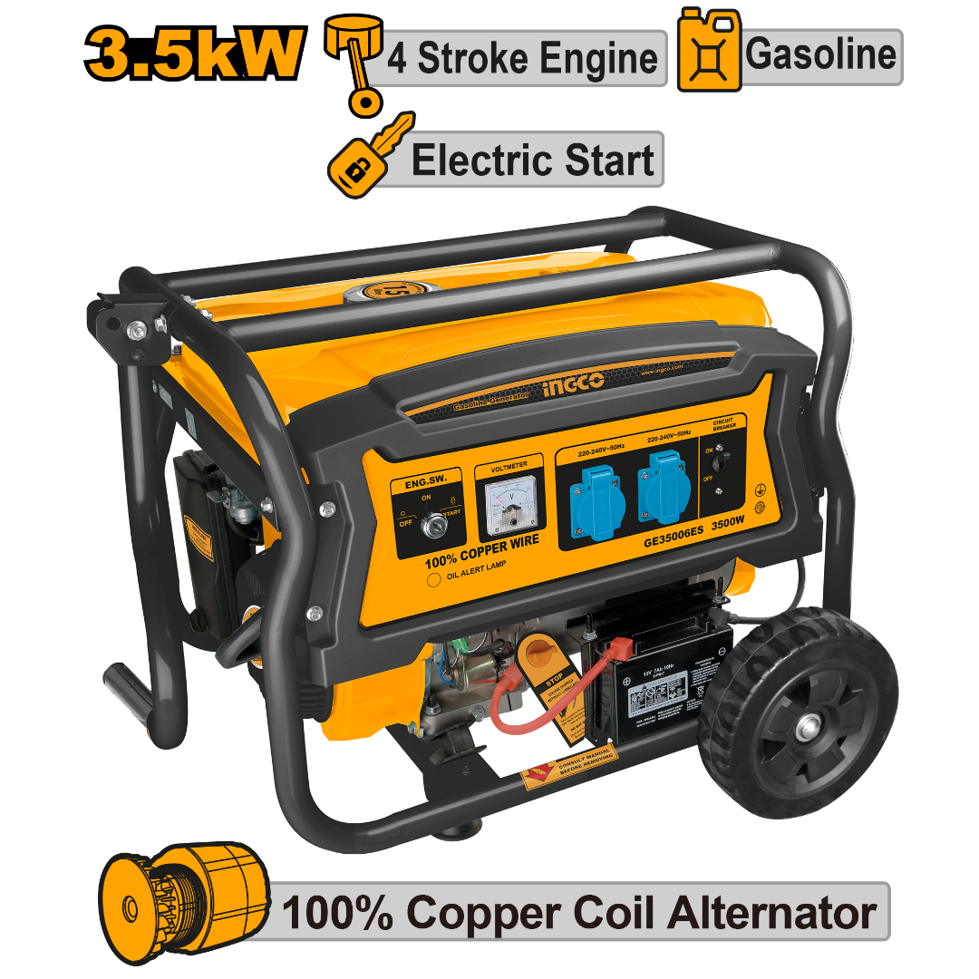 Ingco 50Hz Gasoline Generator GE35006ES