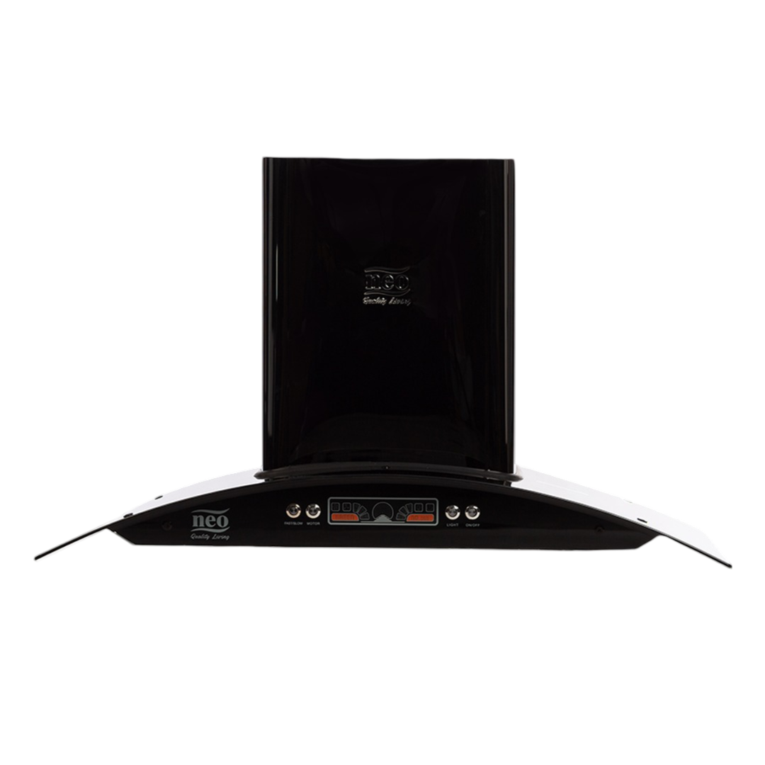 Neo 90cm Glass Hood Baffle Chimney
