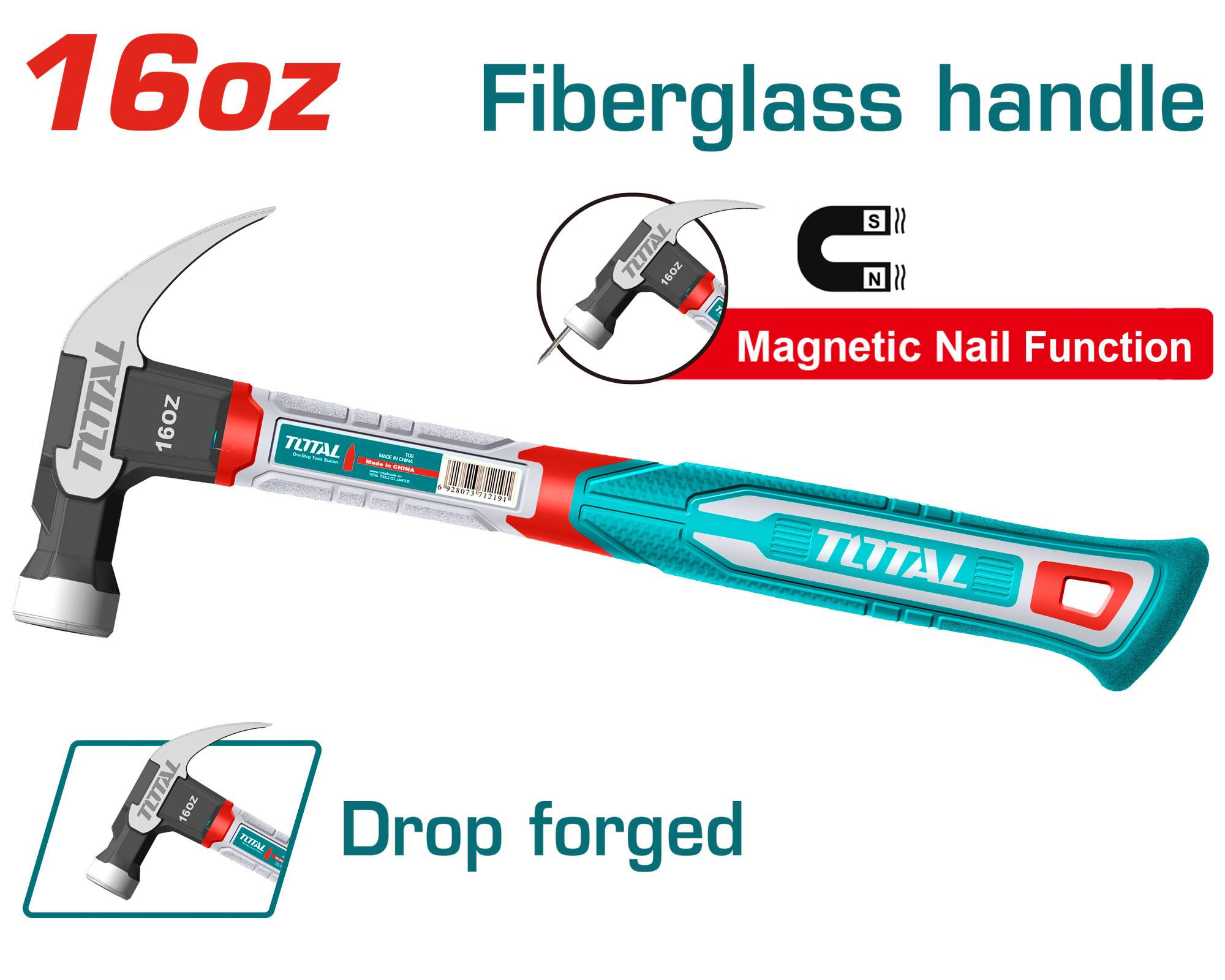 Total 16oz Claw Hammer THCH61016