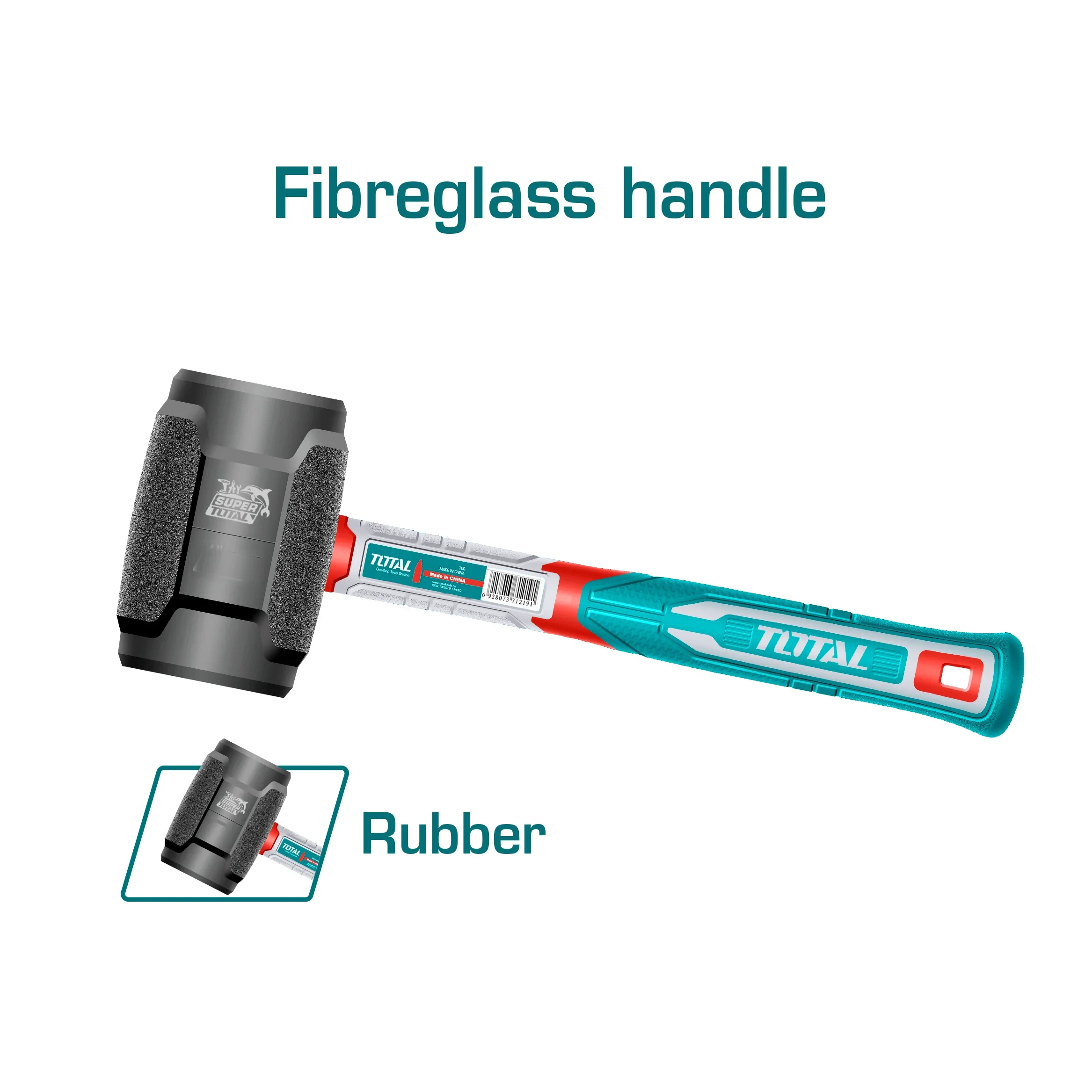 Total 16oz Rubber Hammer THRUH6816