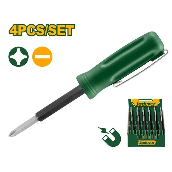 Jadever 4-In-1 Pocket Pen-Shape Screwdriver JDSS2J04