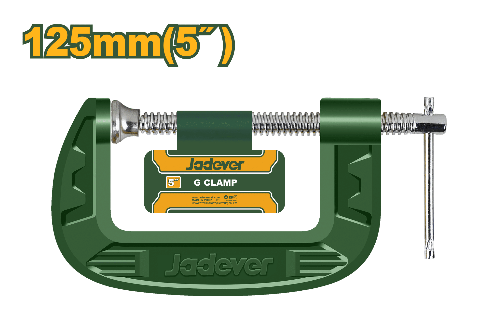 Jadever 5"/125mm G Clamp JDCP1105