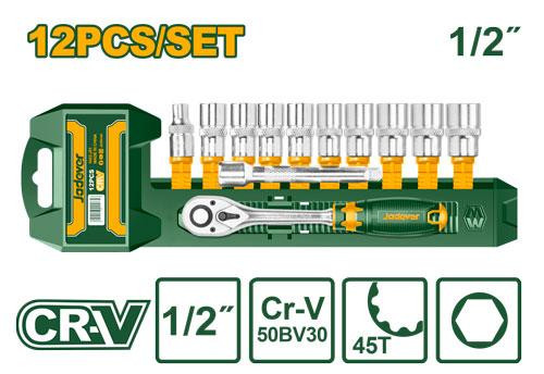 Jadever 12 Pcs 1/2" socket set JDST2212