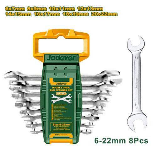 Jadever 8Pcs double open end spanner set JDDS2208