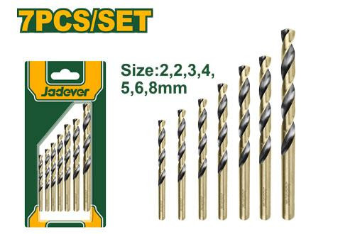 Jadever 7Pcs Hss Twist Drill Bits Set JDTD3K01