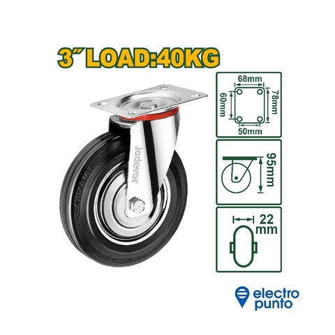Jadever 3" 40kg Caster Wheel JDJL3332