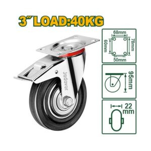 Jadever 3" 40kg swivel Caster Wheel JDJL3333