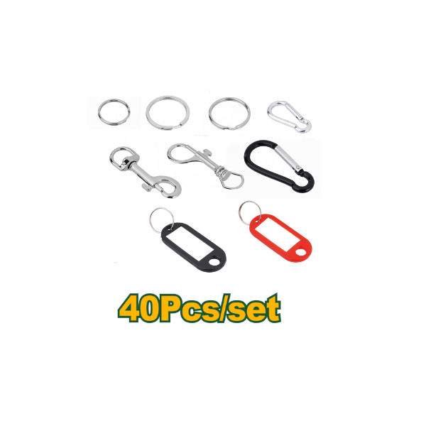 Jadever 40 Pcs Key Ring Accessories JDKC1B01
