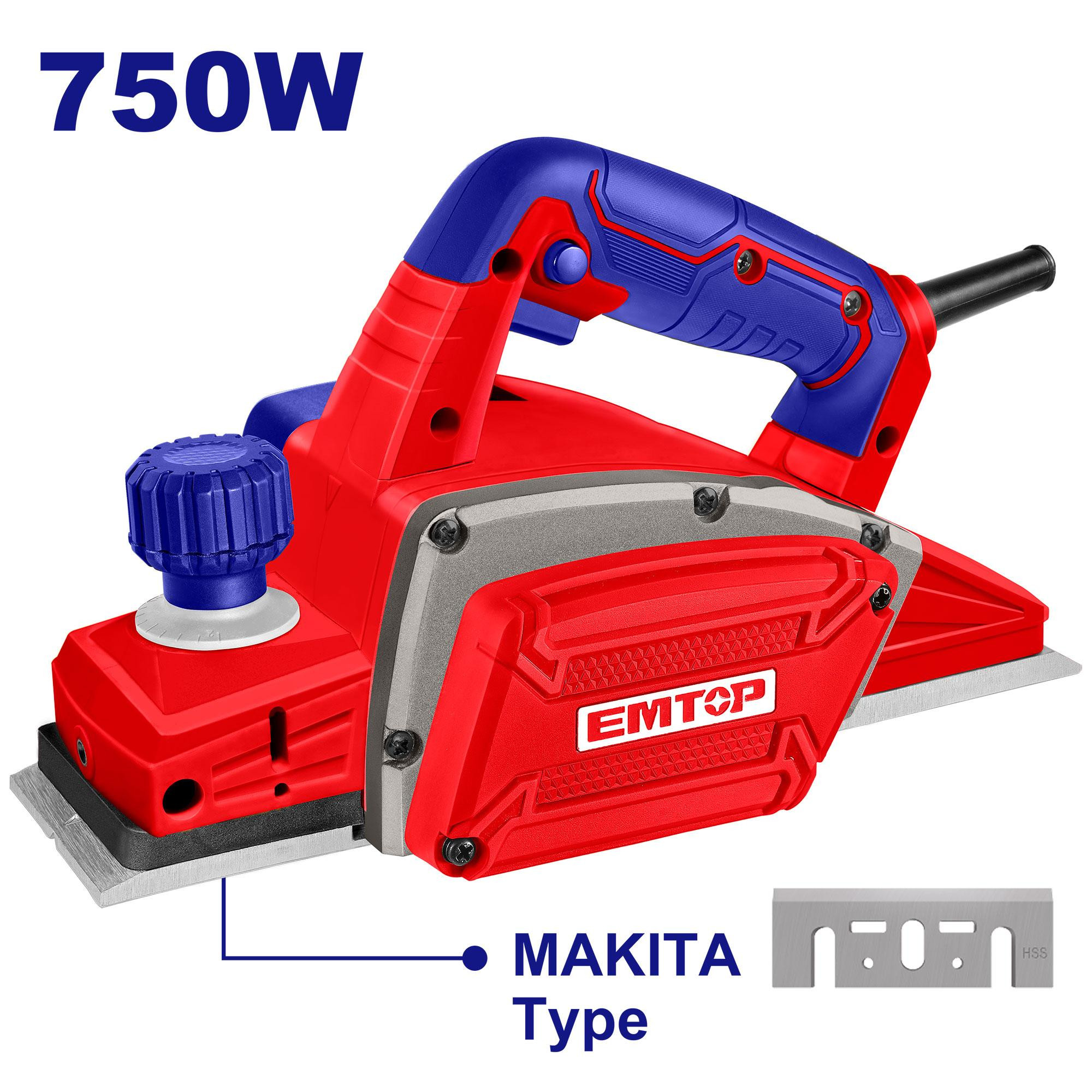 Emtop Input Power 750W Electric Planer EECR0751