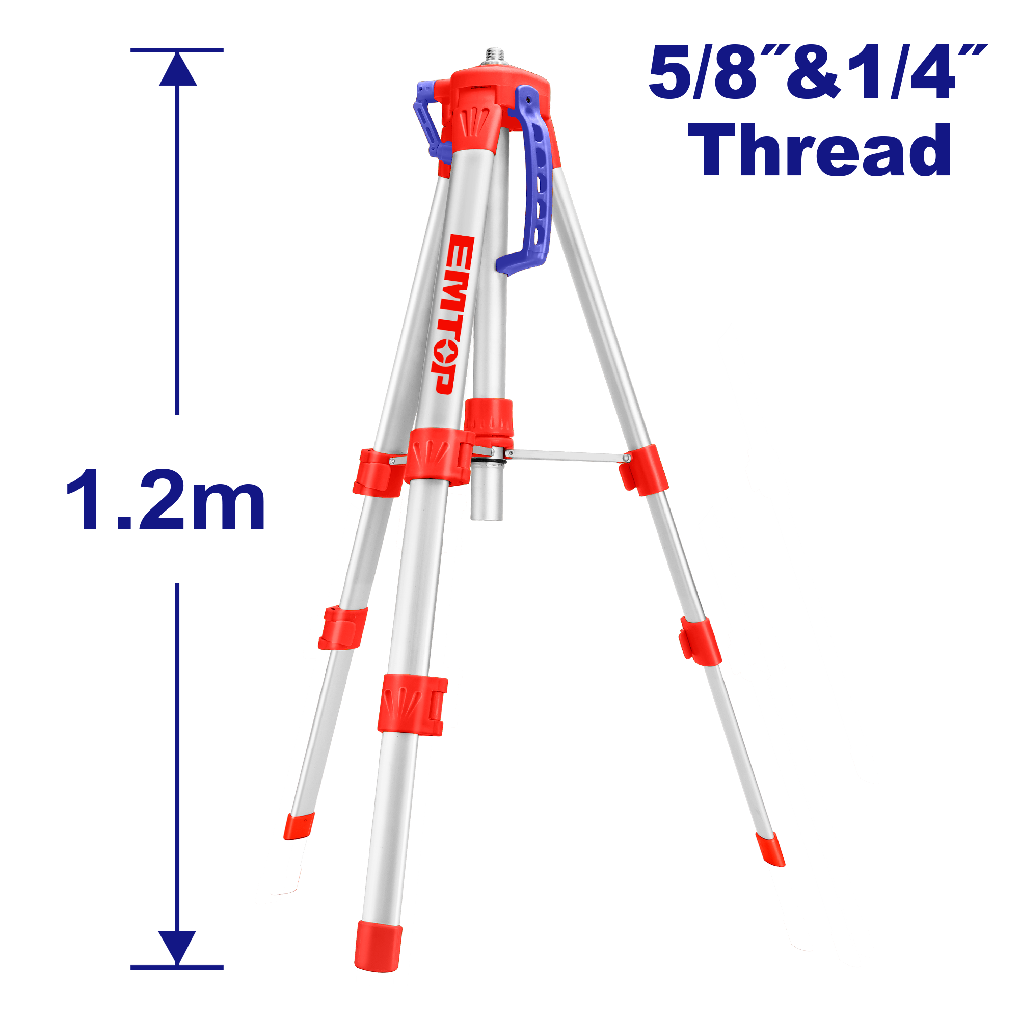 Emtop 1.2m Aluminium Tripods for Laser Levels ETPD12001