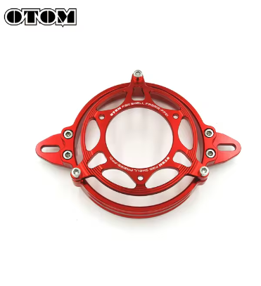OTOM Universal Aluminum CNC Motorcycle Electric Cooling Fan Shell Frame Water Tank Protective Case For Dirt Bike
