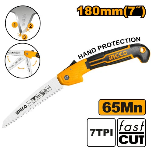 Ingco 7" 180mm Folding Saw HFSW18028C