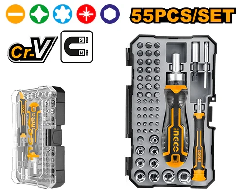 Ingco 55 Pcs screwdriver bits set HKSDB0558