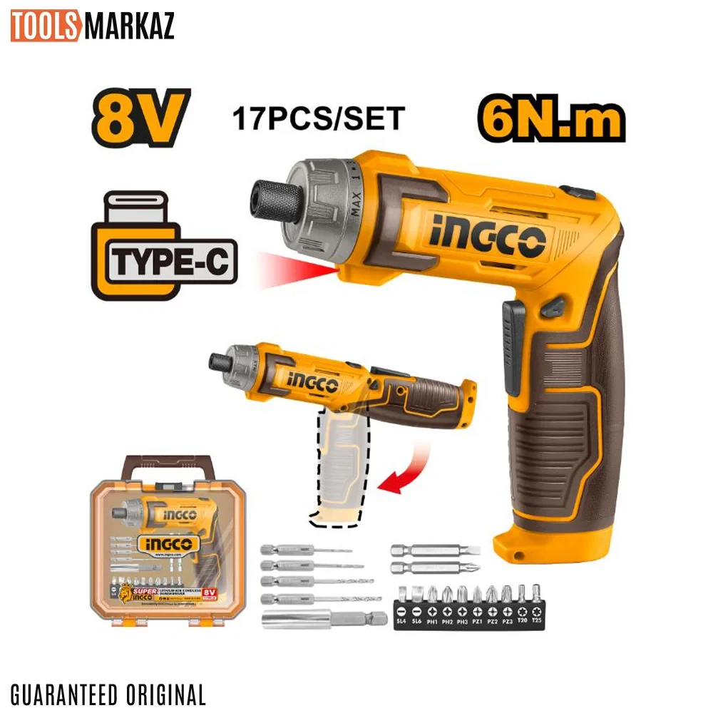 Ingco 8V Cordless screwdriver CSDLI08025