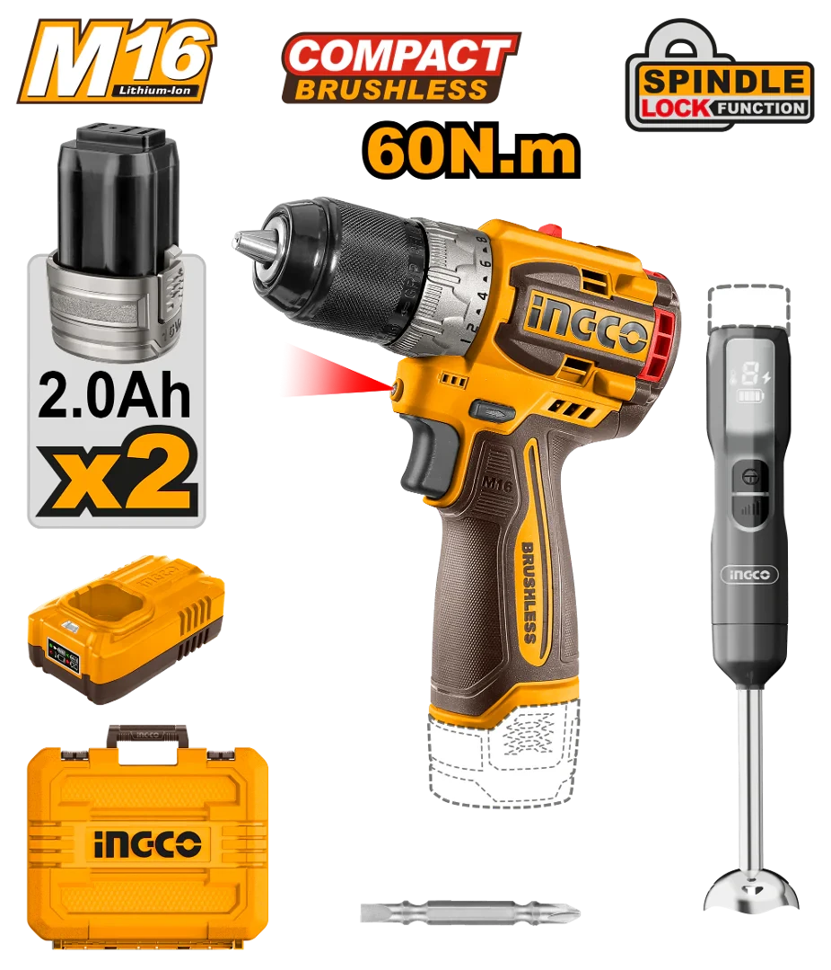 Ingco Cordless 2 pcs combo kit CKLI1628