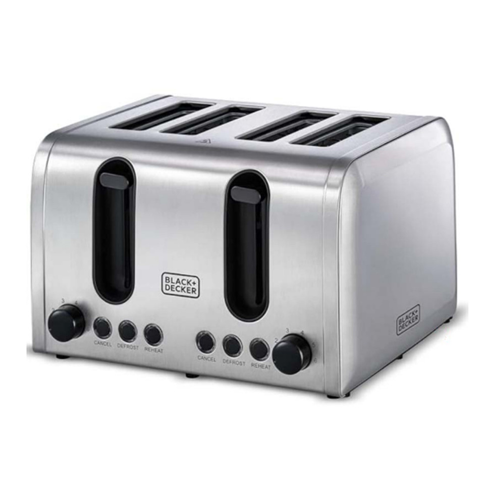 Black+Decker 100 Watt 4 Slice Toaster ET444-B5