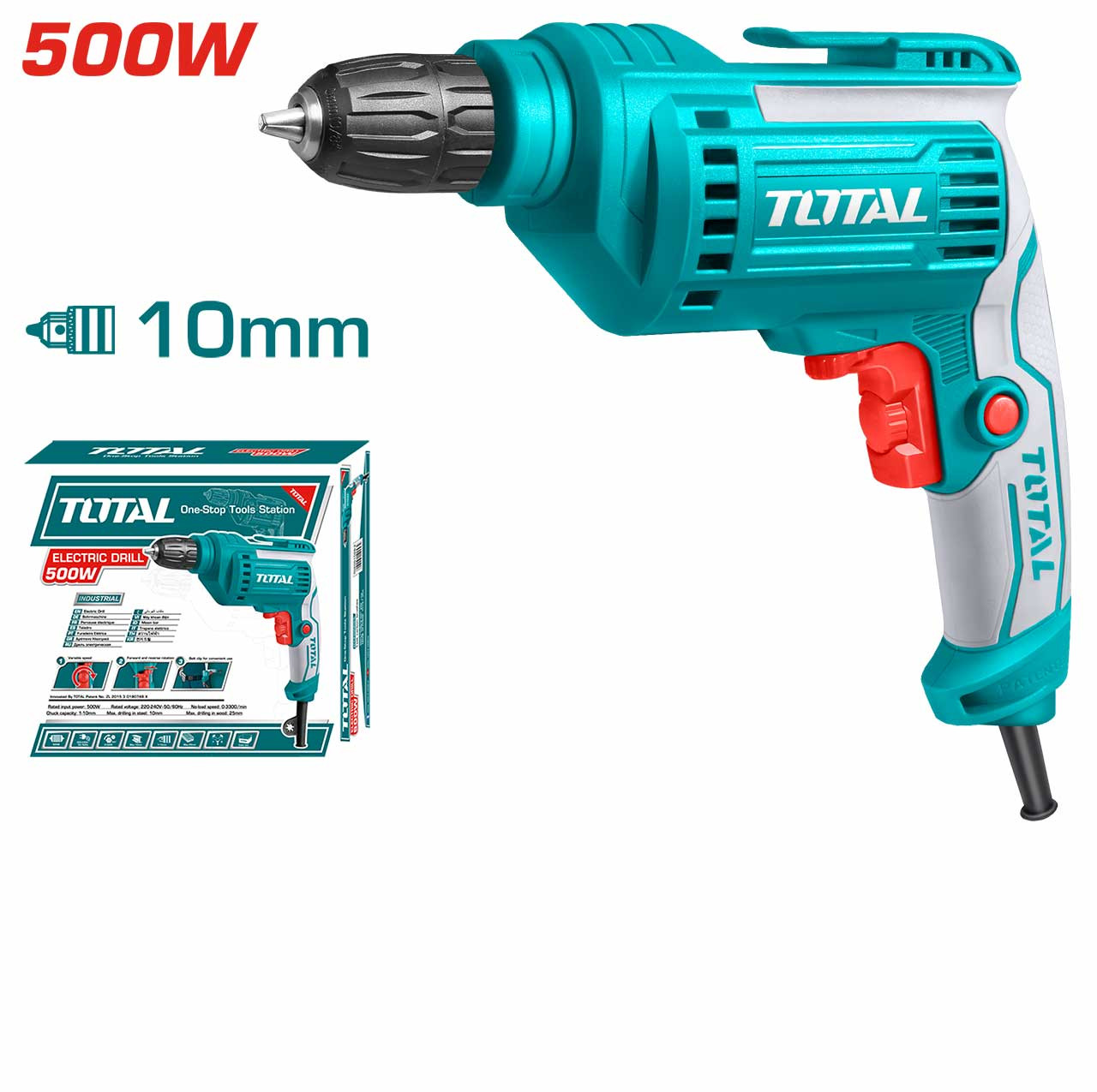 Total 500W Electric Drill TD2051026-2