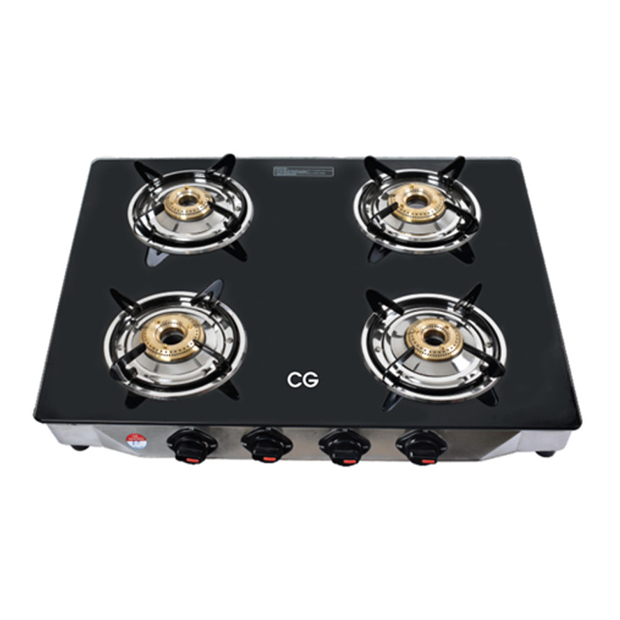 CG 4 Burner Tempered Glass Gas CookTop CGIgnite 4BG
