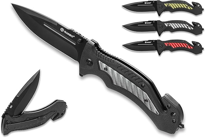 Ganzo G628-GY EDC Folding Pocket Knife Razor Sharp 8Cr14 Blade PP Handle