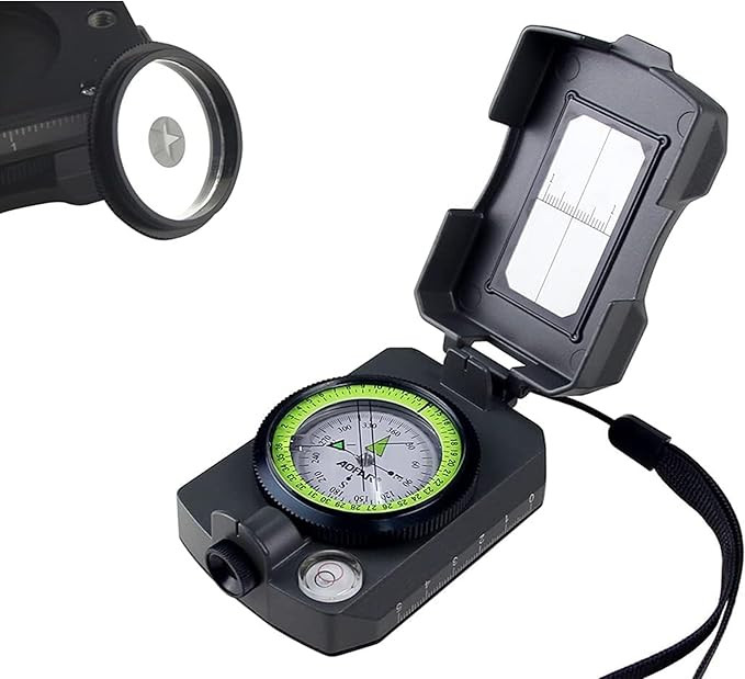 AOFAR Lensatic Sighting Military Compass AF-4090