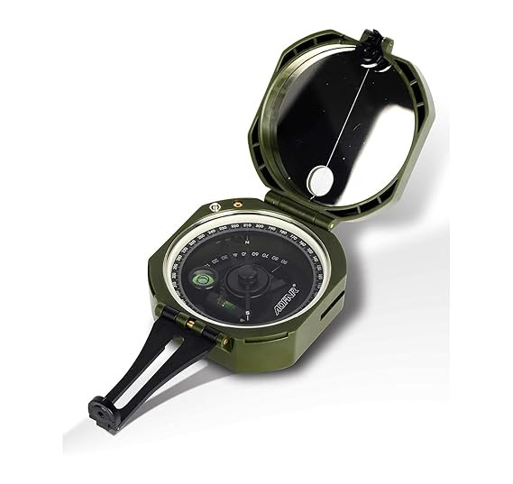 AOFAR Military Compass Geological Multifunctional- Lensatic, Fluorescent, Waterproof AF-M2-B