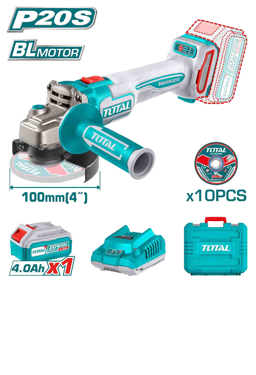 Total Cordless Angle Grinder TAGLI211041
