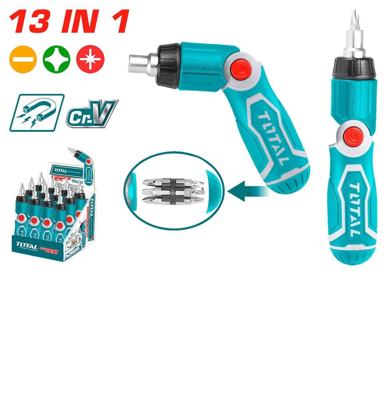 Total 13 in 1 screwdriver set TACSD30136