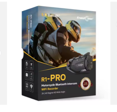 FreedConn R1-PRO Motorcycle Helmet Bluetooth 800 Meters Group Intercom Headset