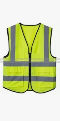 Safety Jaket H/Q with Zipper and Pocket Green