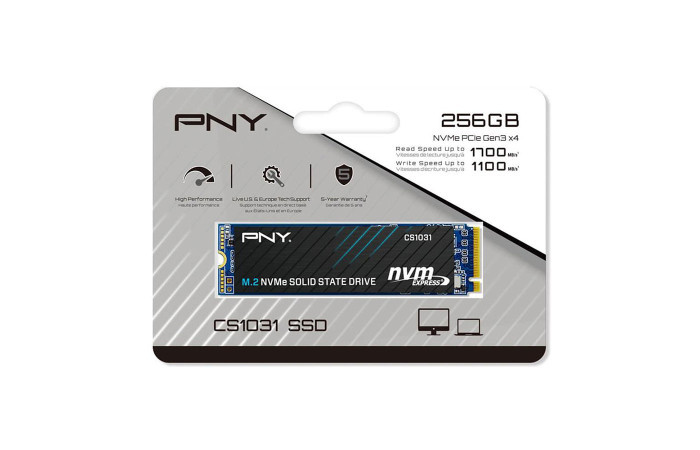 SSD NVME PNY 256GB CS1031,M.2  Gen 3 SSD Storage